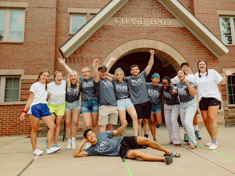 Students outside of Chase Hall