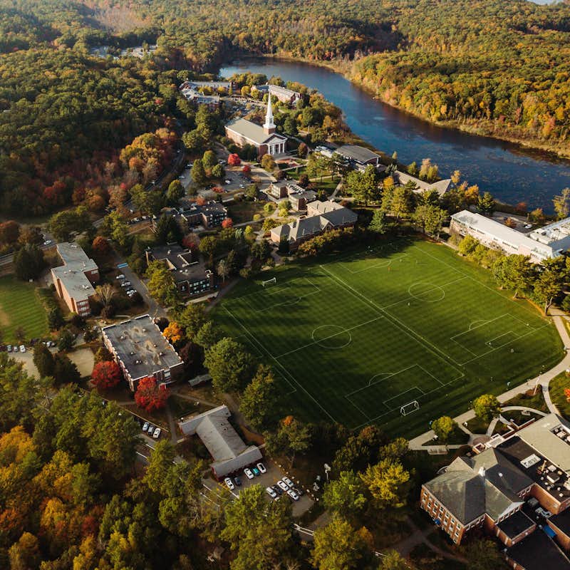 Aerial view of Gordon's campus