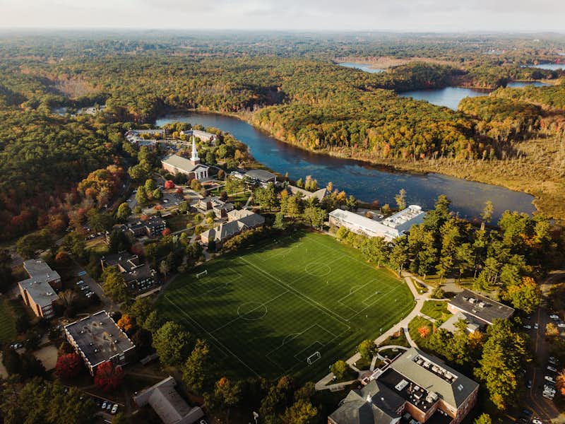 Aerial view of Gordon College Campus