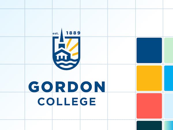 Gordon logo over grid with color swatches