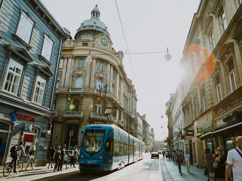 A busy street in Croatia