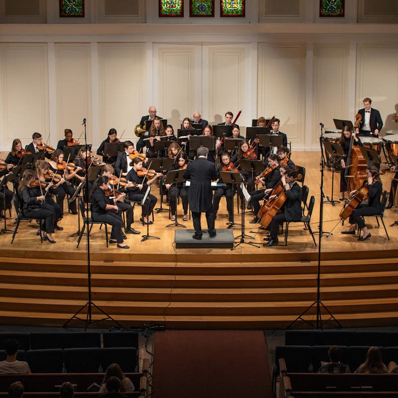 Gordon Symphony Orchestra performing on stage
