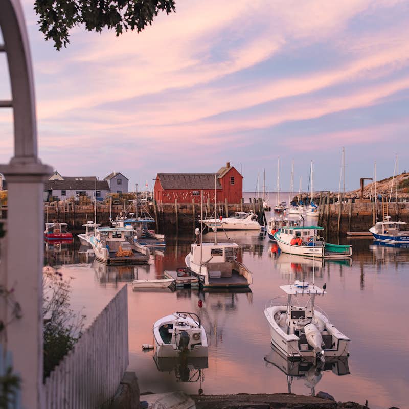 View of Rockport harbor, photographed by Stephen J Dagley